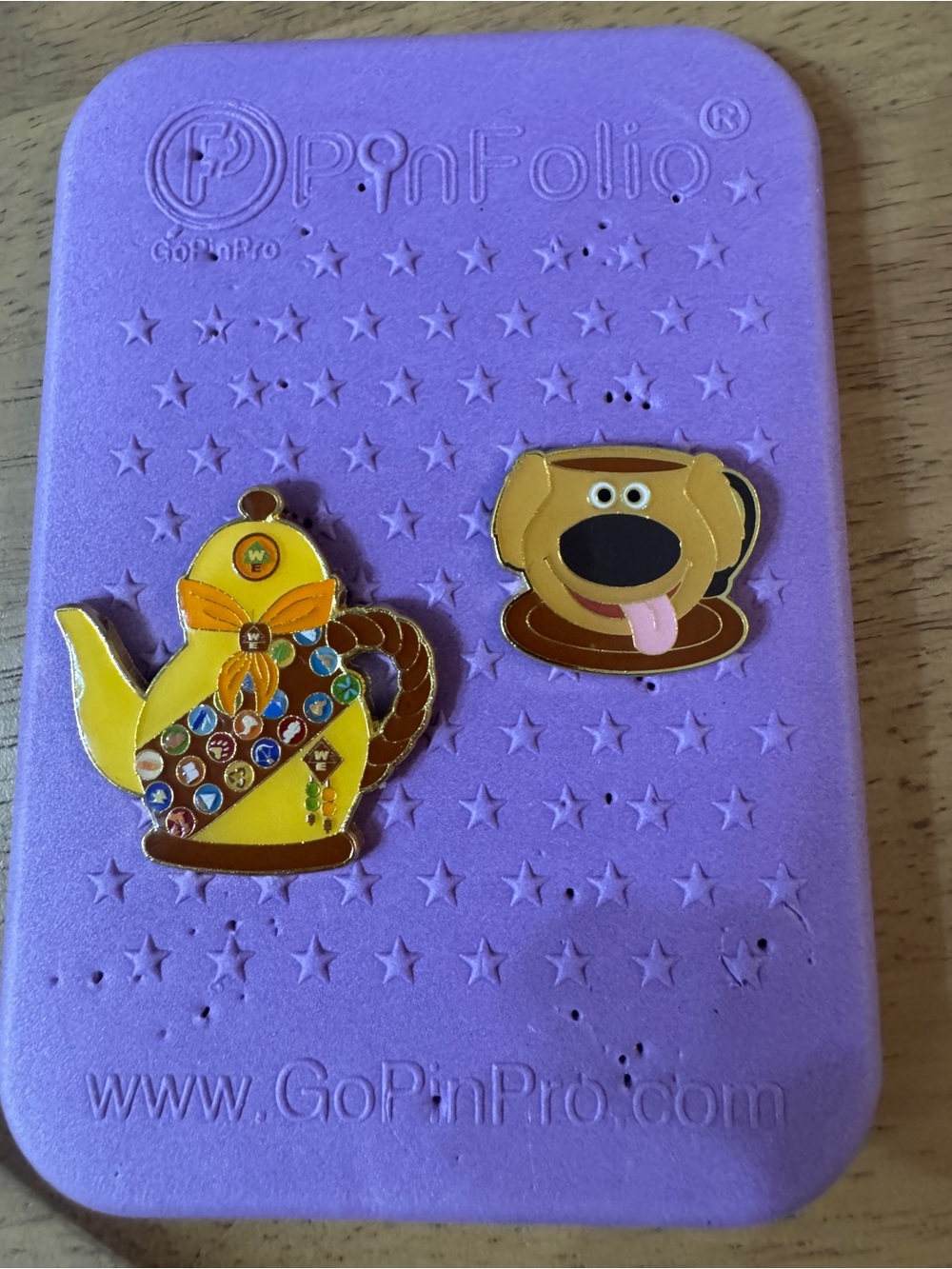 Loungefly Yellow Teapot and Dog Cup Enamel Pins